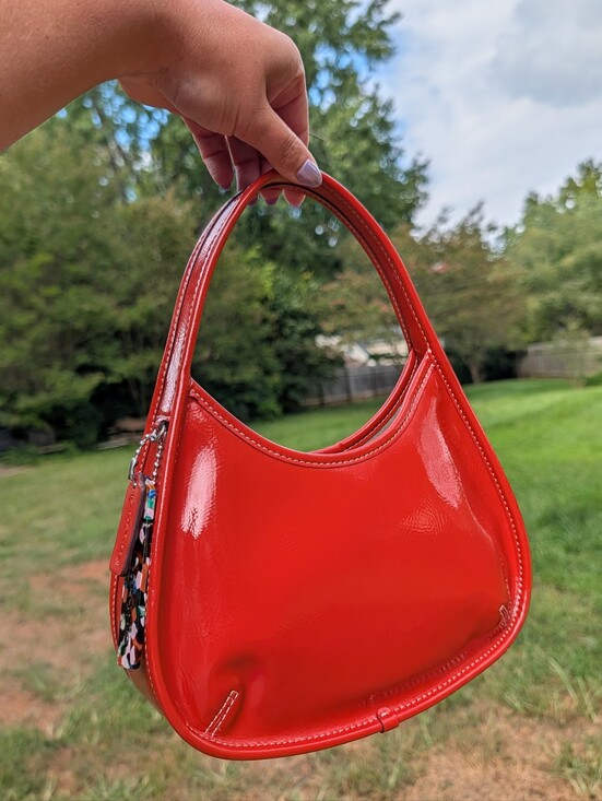Coachtopia Handbags - Coach Ergo Bag Coachtopia Crinkle Patent Leather Orange/Red CQ003